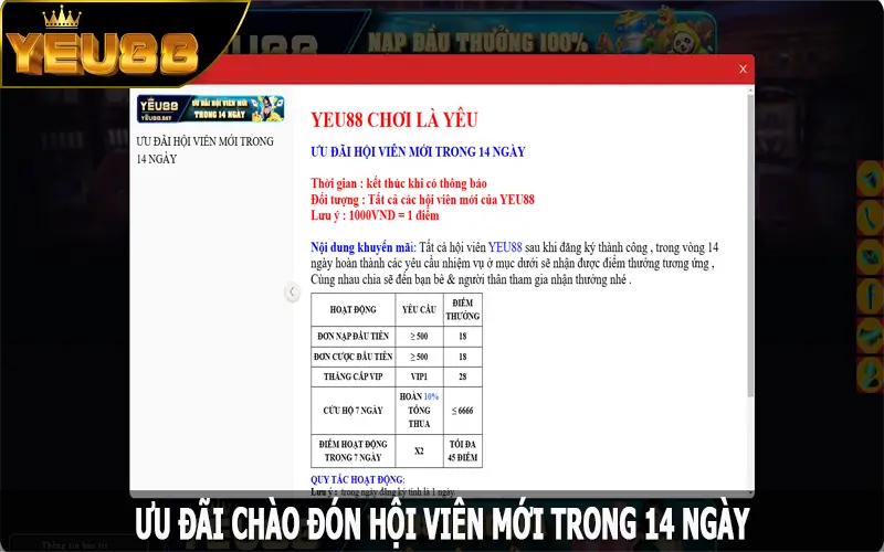 Ưu đãi chào đón hội viên mới trong 14 ngày